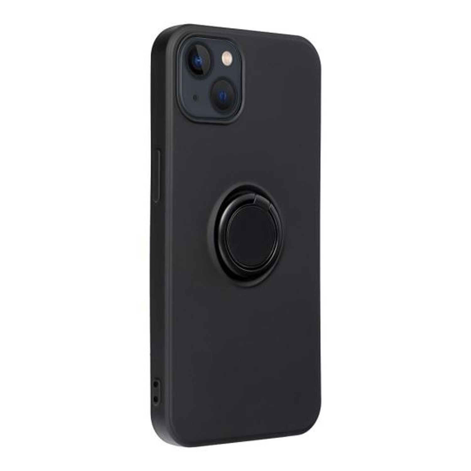 Husa Compatibila cu Apple iPhone 13 Mini - Forcell Silicone Ring Negru fotografia produsului