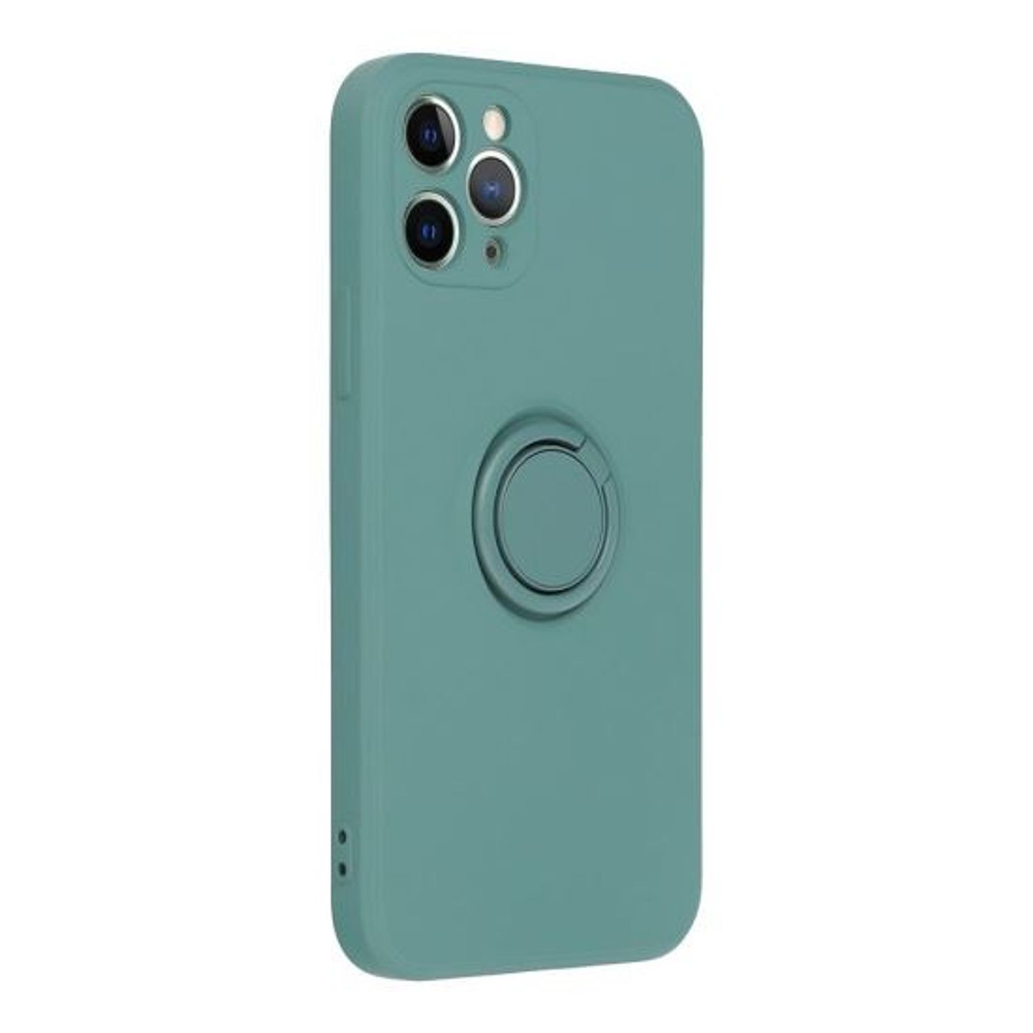 Husa Compatibila cu Apple iPhone 11 Pro - Forcell Silicone Ring Green fotografia produsului