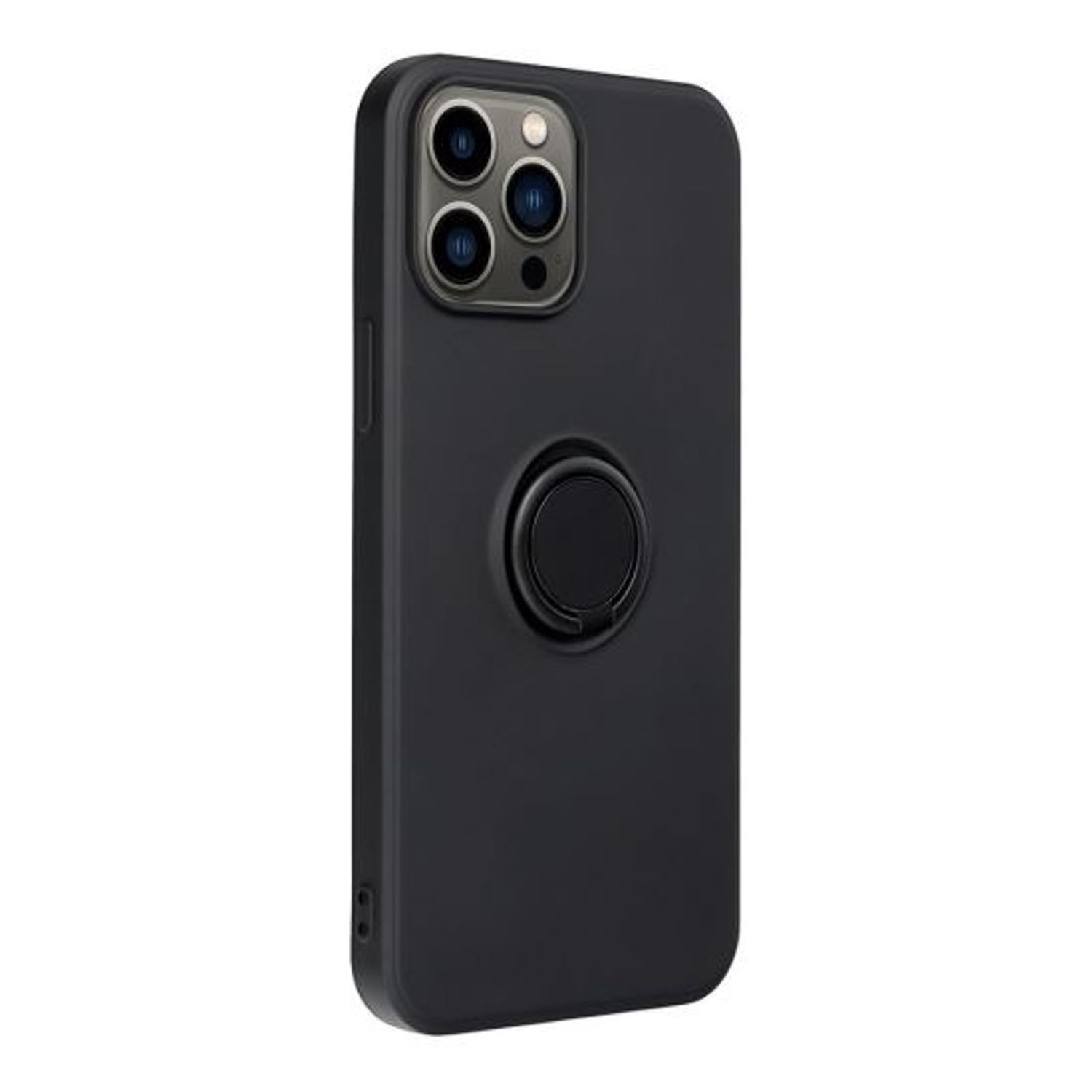 Husa Compatibila cu Apple iPhone 13 Pro Max - Forcell Silicone Ring Negru fotografia produsului
