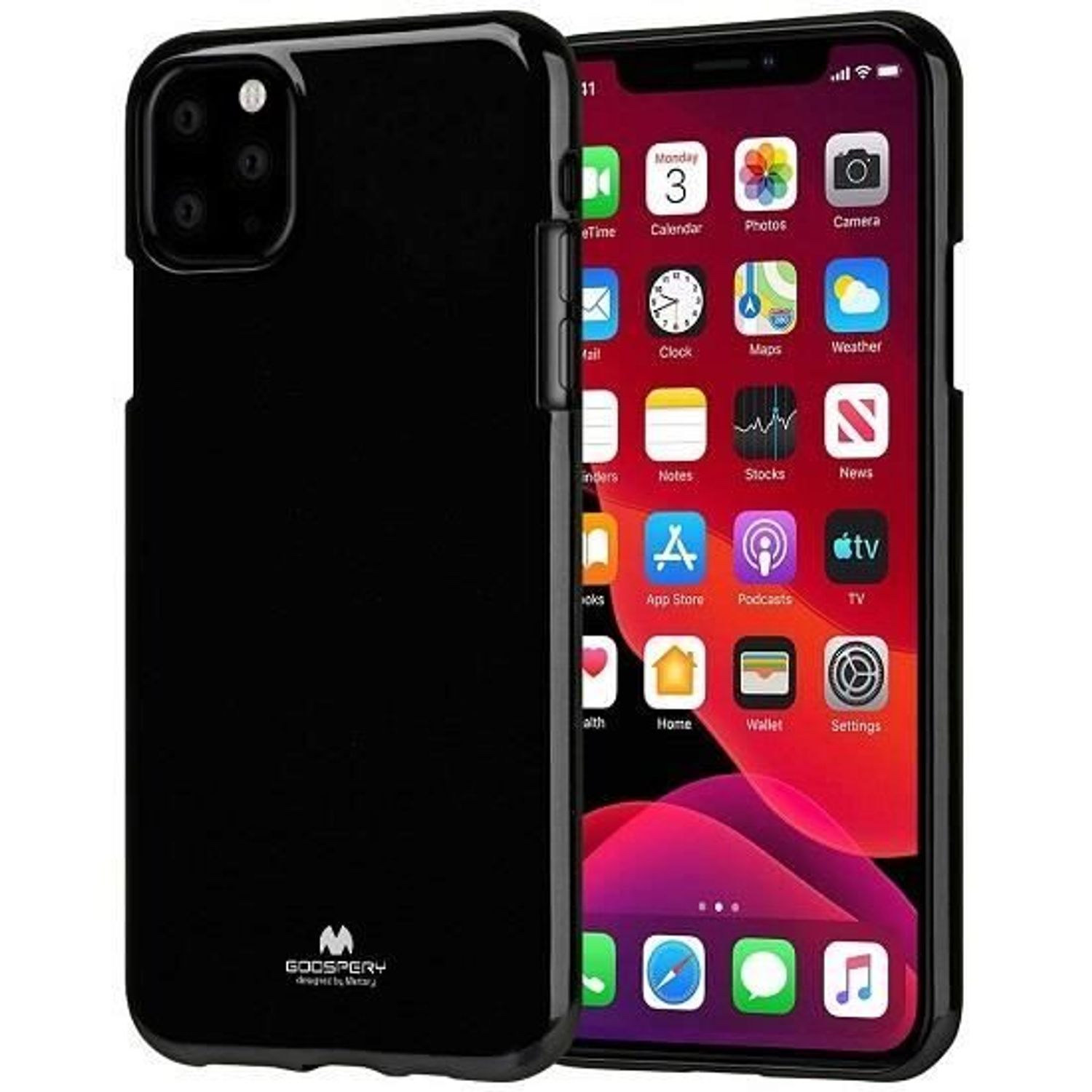 Husa Apple iPhone 11 Pro Max - Mercury TPU Jelly Case Negru fotografia produsului