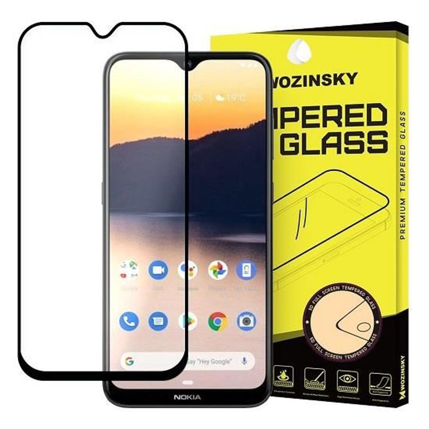 Folie Sticla Nokia 2.3 - Wozinsky 5D Full Glue Negru fotografia produsului