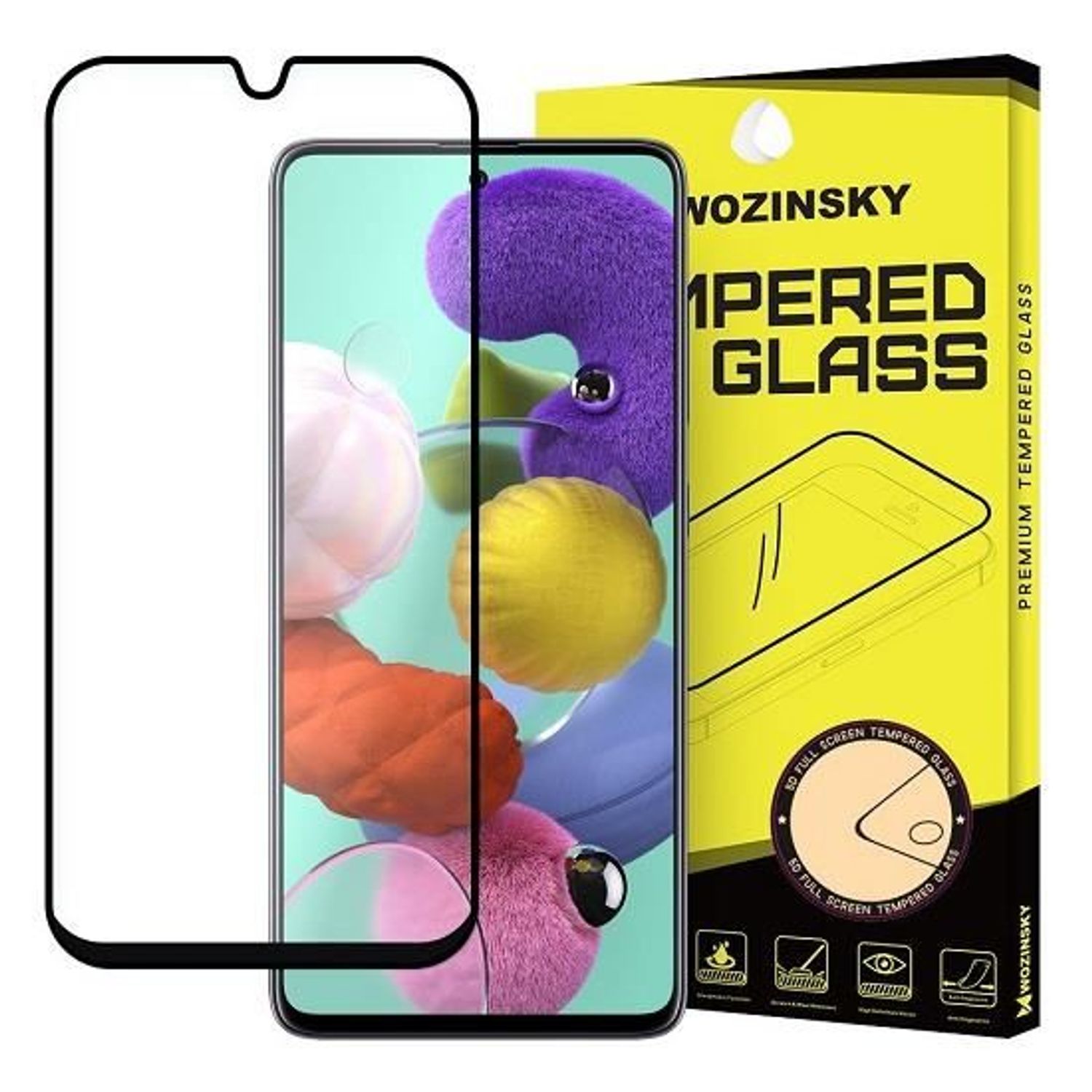 Folie Sticla Samsung Galaxy A71,Galaxy Note 10 Lite - Wozinsky 5D Full Glue Negru fotografia produsului