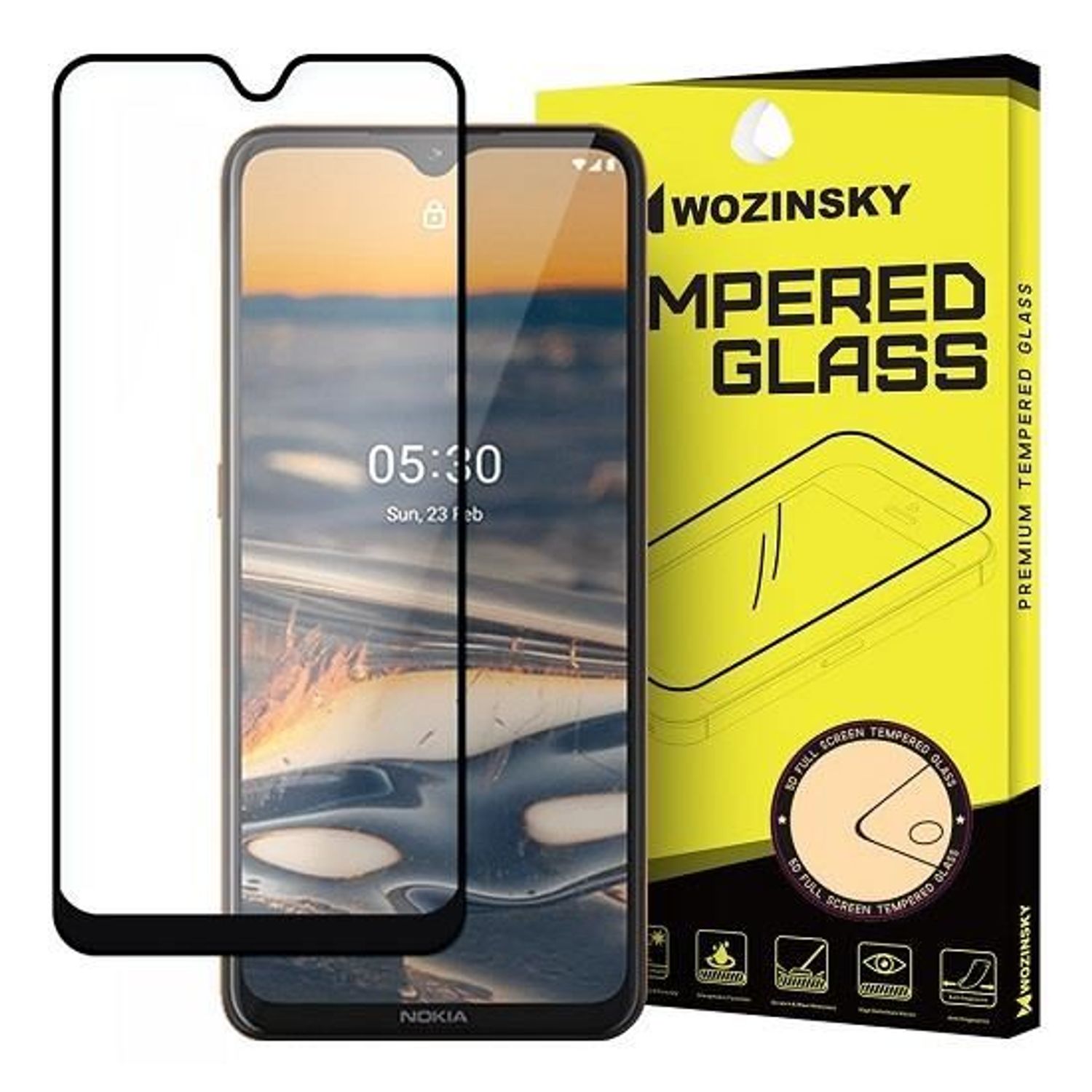 Folie Sticla Nokia 5.3 - Wozinsky 5D Full Glue Negru fotografia produsului