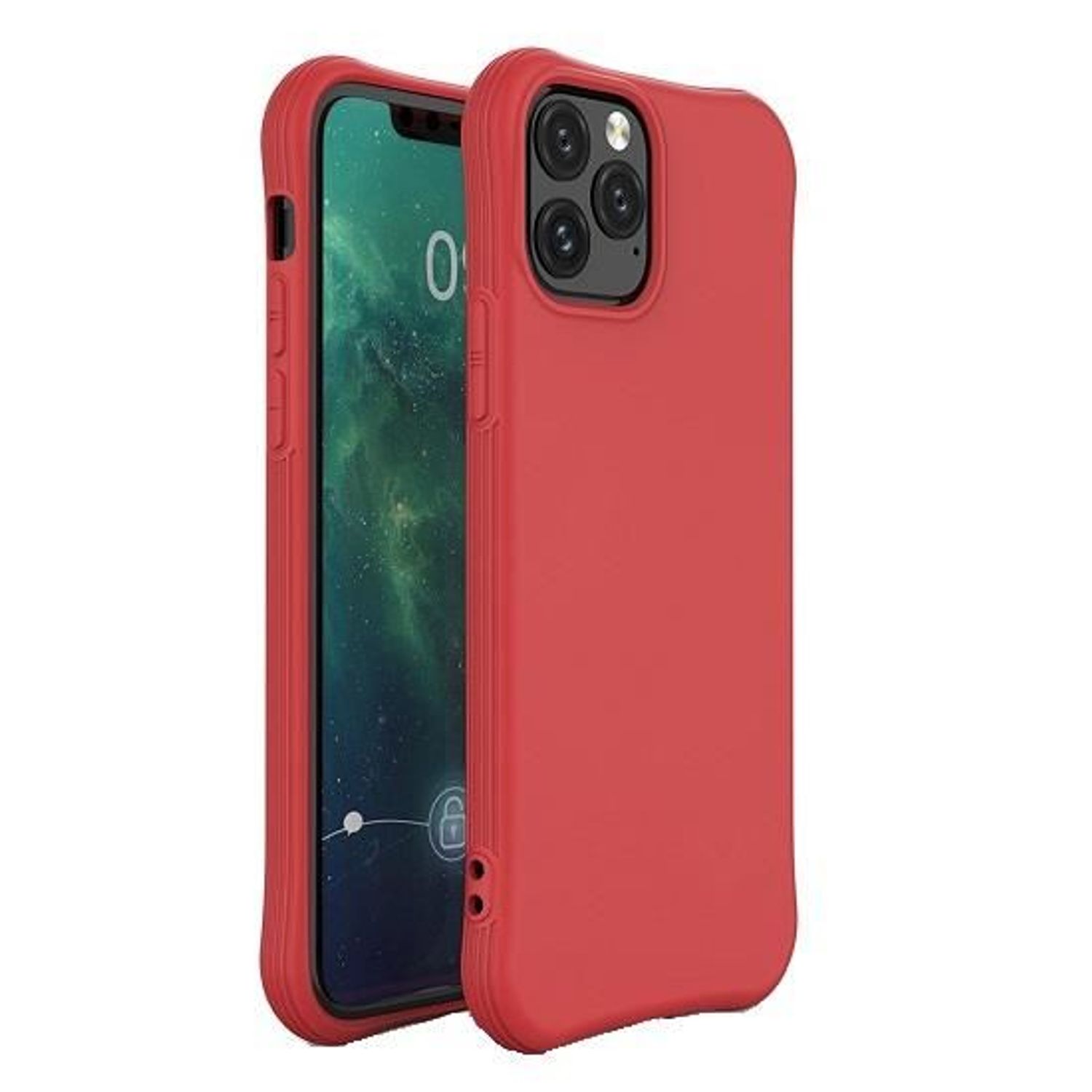 Husa Silicon Apple iPhone 11 Pro - iberry Color Soft Rosu fotografia produsului