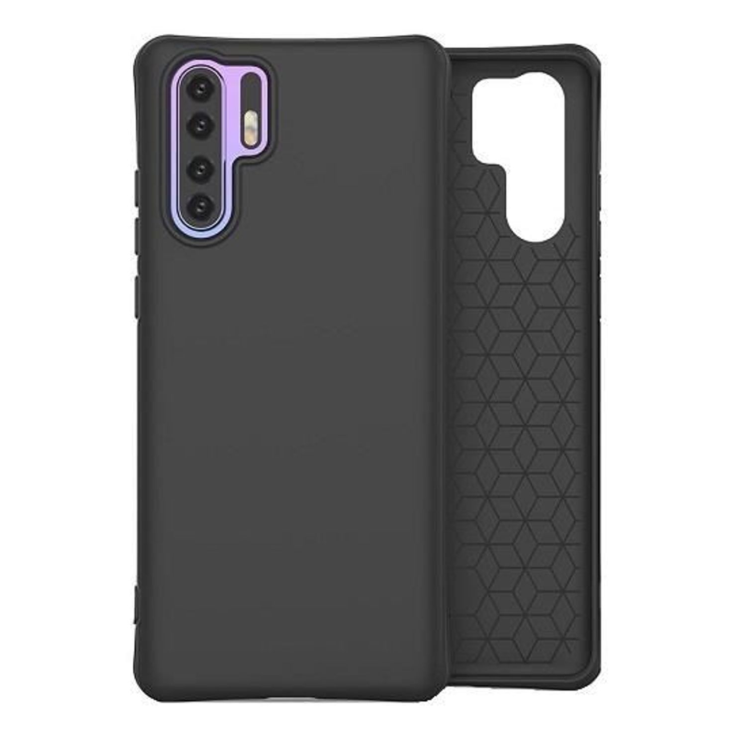 Husa Silicon Huawei P30 Pro - iberry Color Soft Negru fotografia produsului