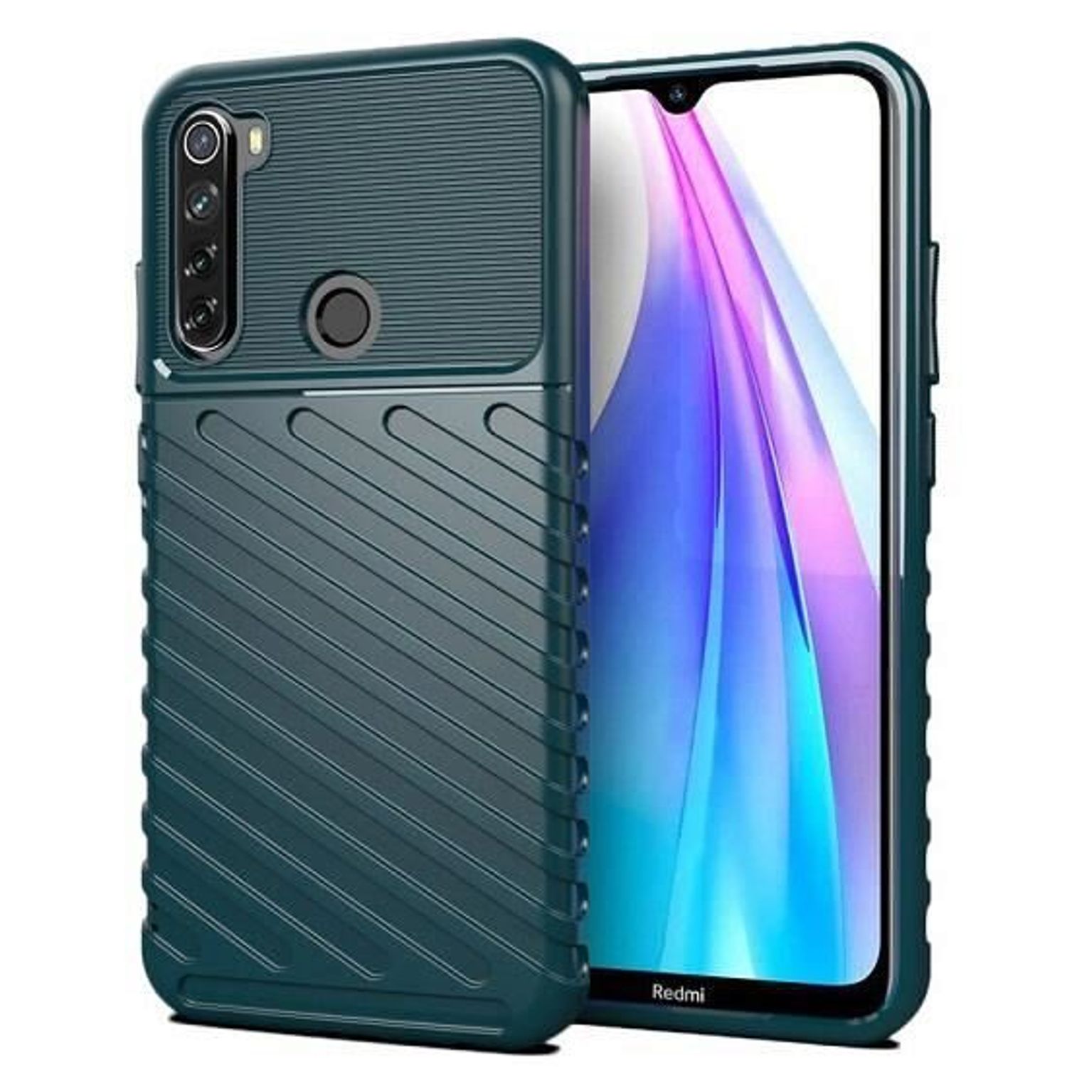 Husa Xiaomi Redmi Note 8T - iberry Thunder TPU Flexibil Verde fotografia produsului