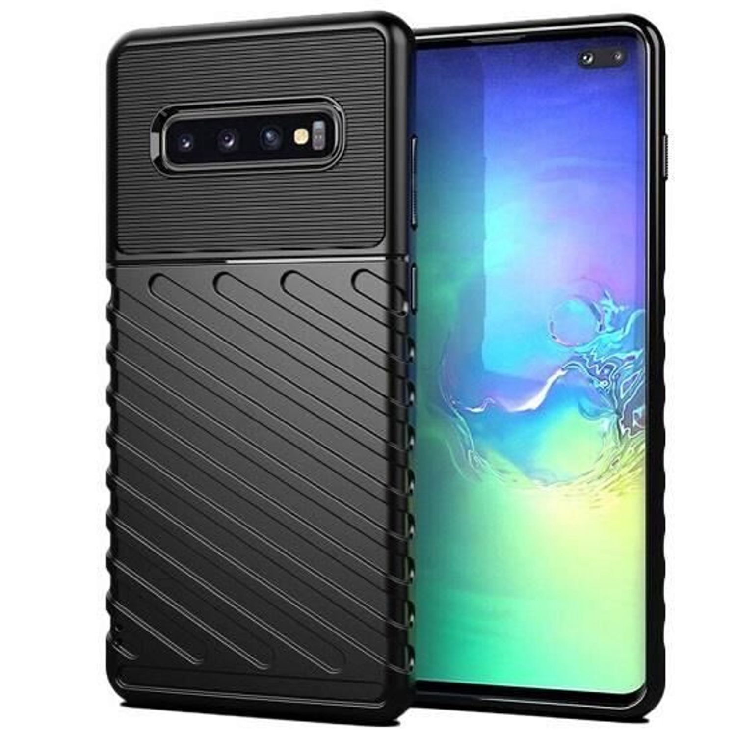 Husa Samsung Galaxy S10 - iberry Thunder TPU Flexibil Negru fotografia produsului