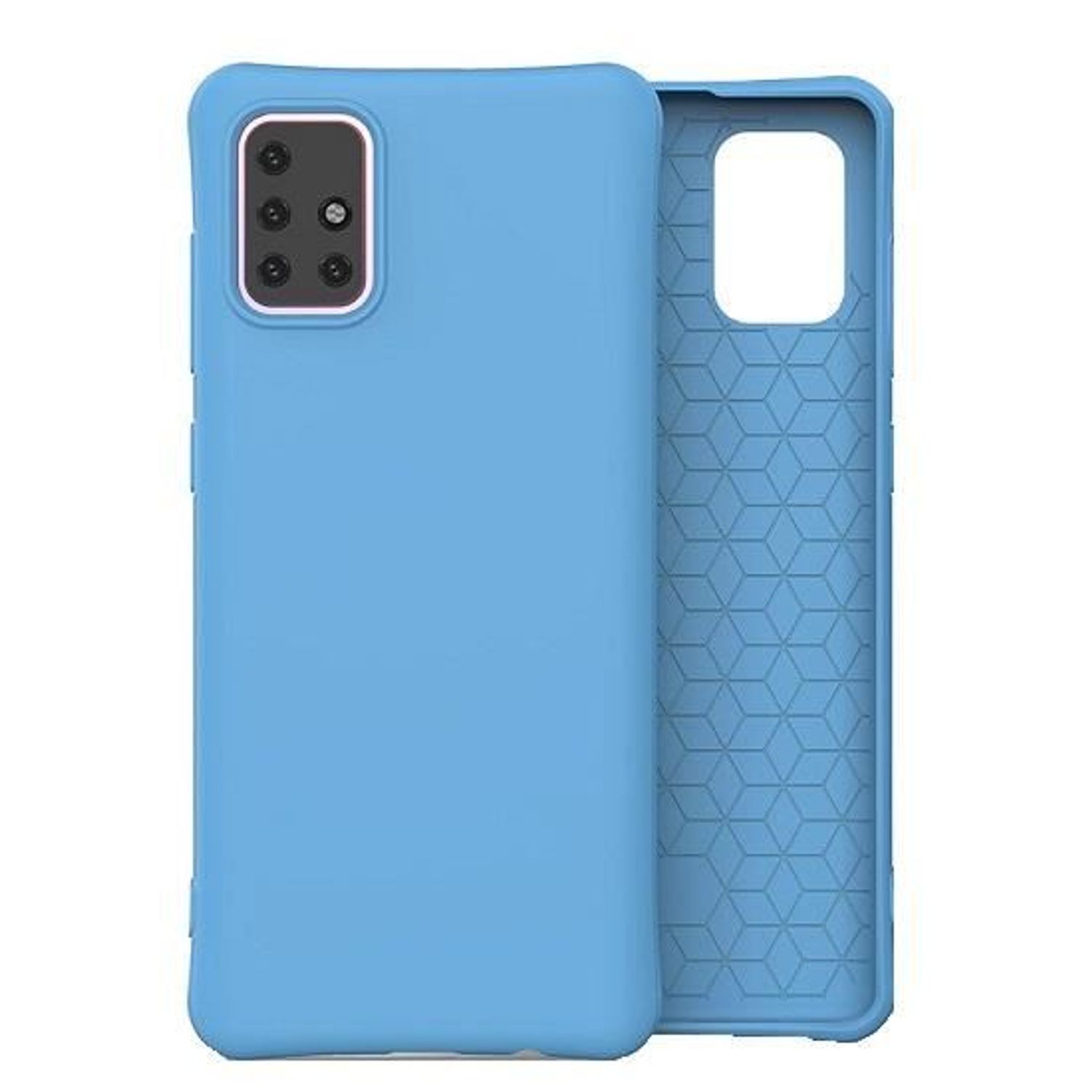 Husa Silicon Samsung Galaxy A71 - iberry Color Soft Albastru fotografia produsului