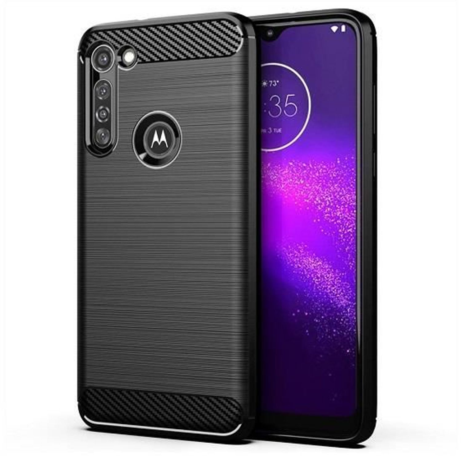 Husa Motorola Moto G8 Power - iberry Carbon Negru fotografia produsului