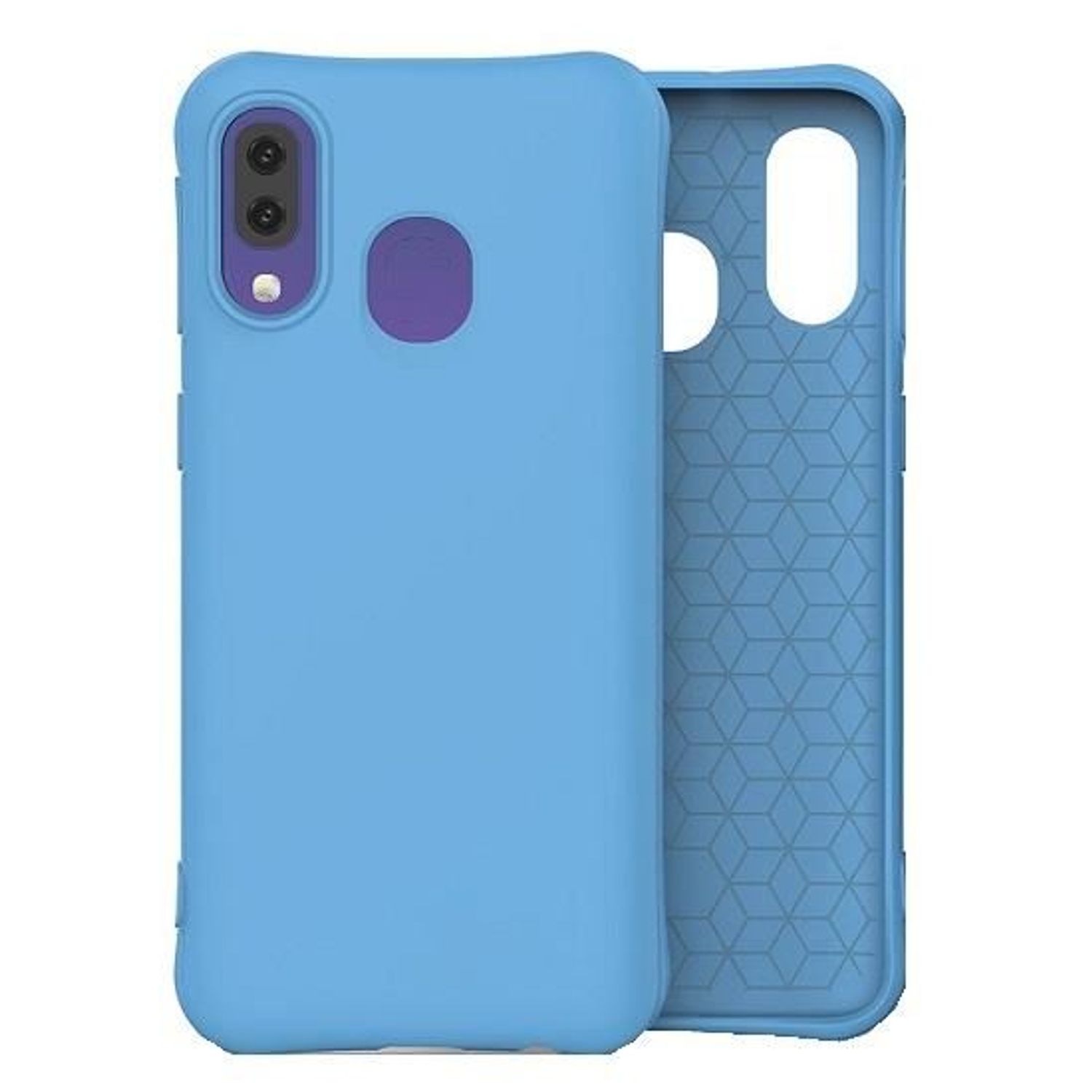 Husa Silicon Samsung Galaxy A40 - iberry Color Soft Albastru fotografia produsului