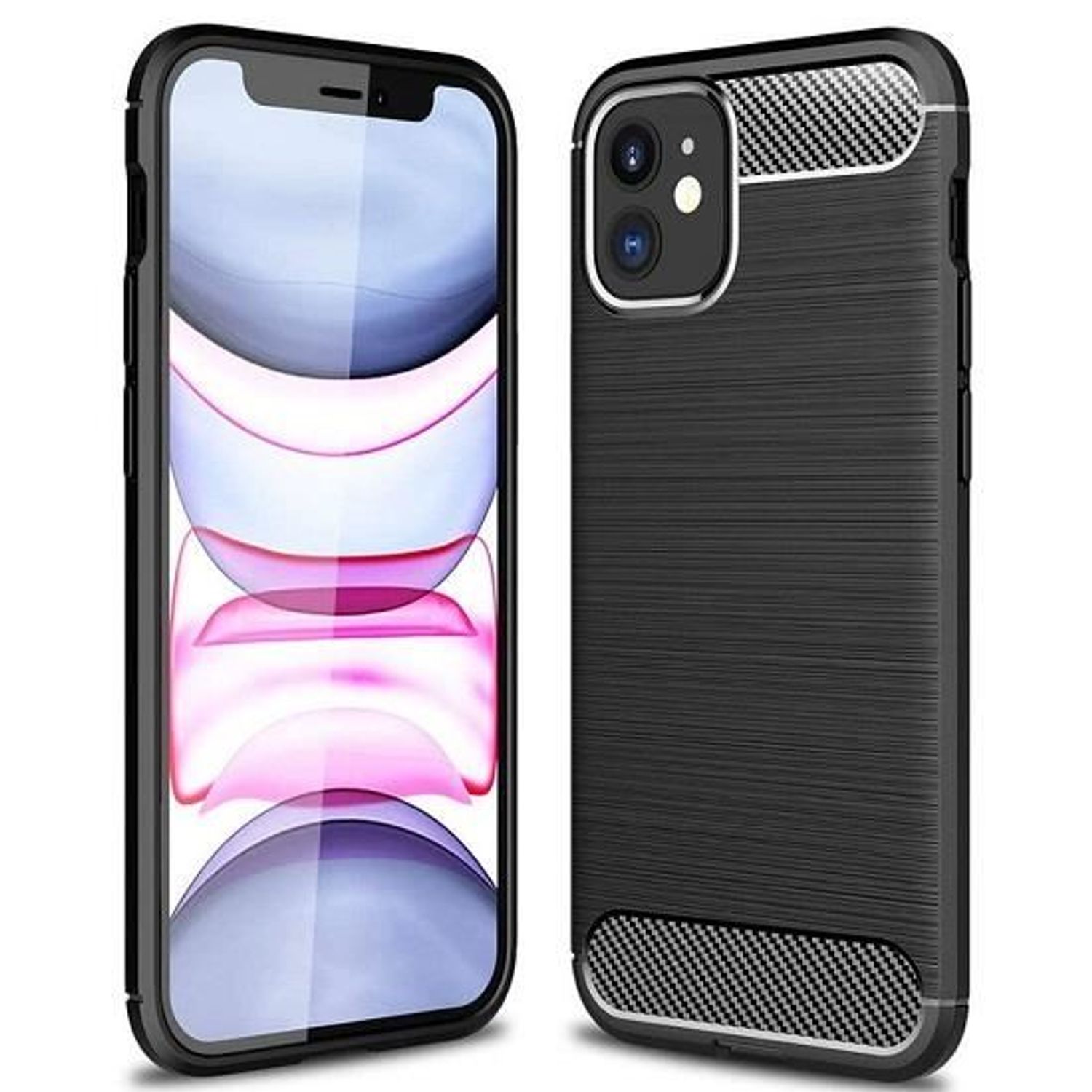 Husa Apple iPhone 12 Pro Max - iberry Carbon Negru fotografia produsului