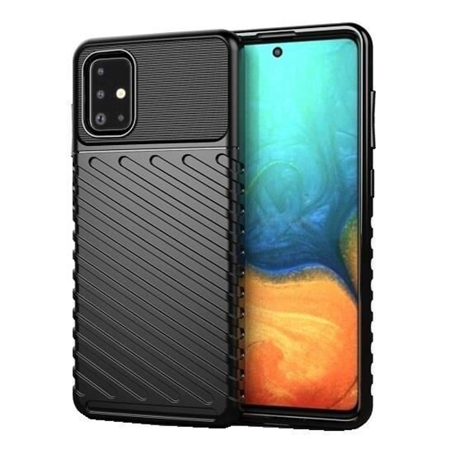 Husa Samsung Galaxy A71 - iberry Thunder TPU Flexibil Negru fotografia produsului