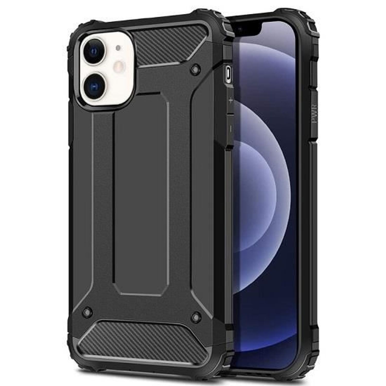 Husa Apple iPhone 12 Mini - iberry Armor Hybrid Negru fotografia produsului