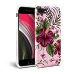 Husa Silicon Apple iPhone 7,iPhone 8,iPhone SE (2020) - Tech-Protect Floral Case Pink fotografia produsului