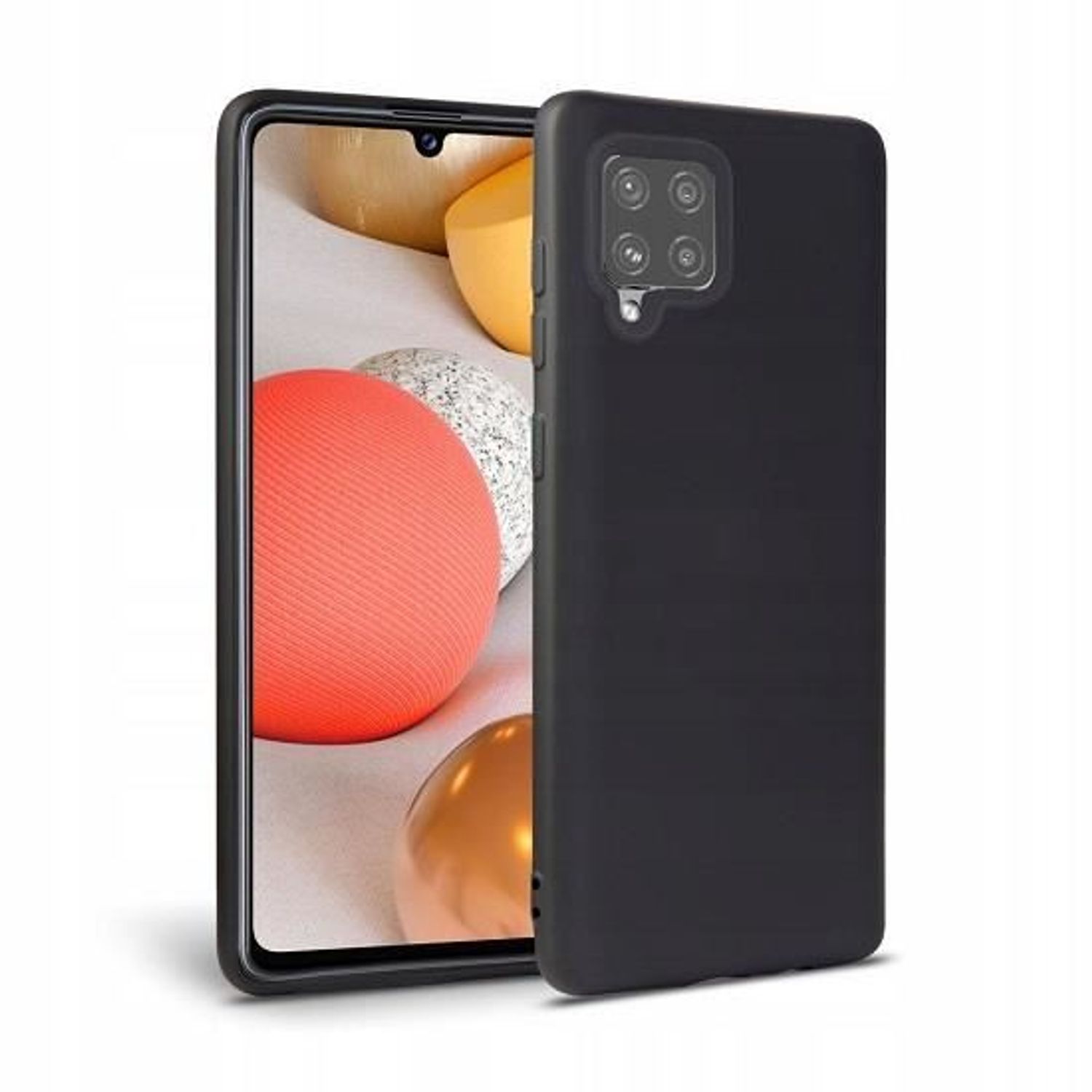Husa Silicon Comaptibila cu Samsung Galaxy A42 5G - Tech-Protect Icon Black fotografia produsului