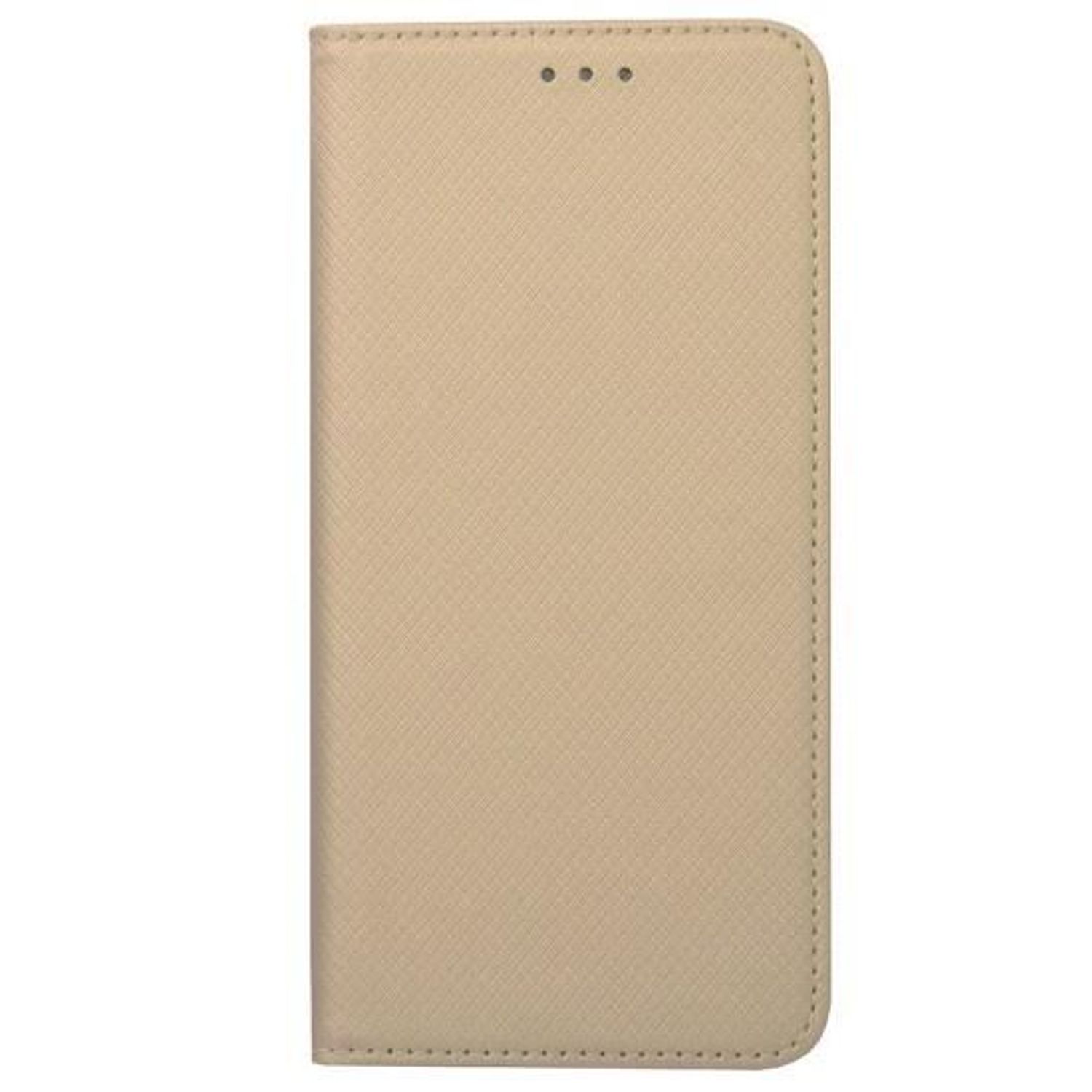 Husa Flip Huawei P40 Lite E - iberry Smart Book Tip Carte Auriu fotografia produsului