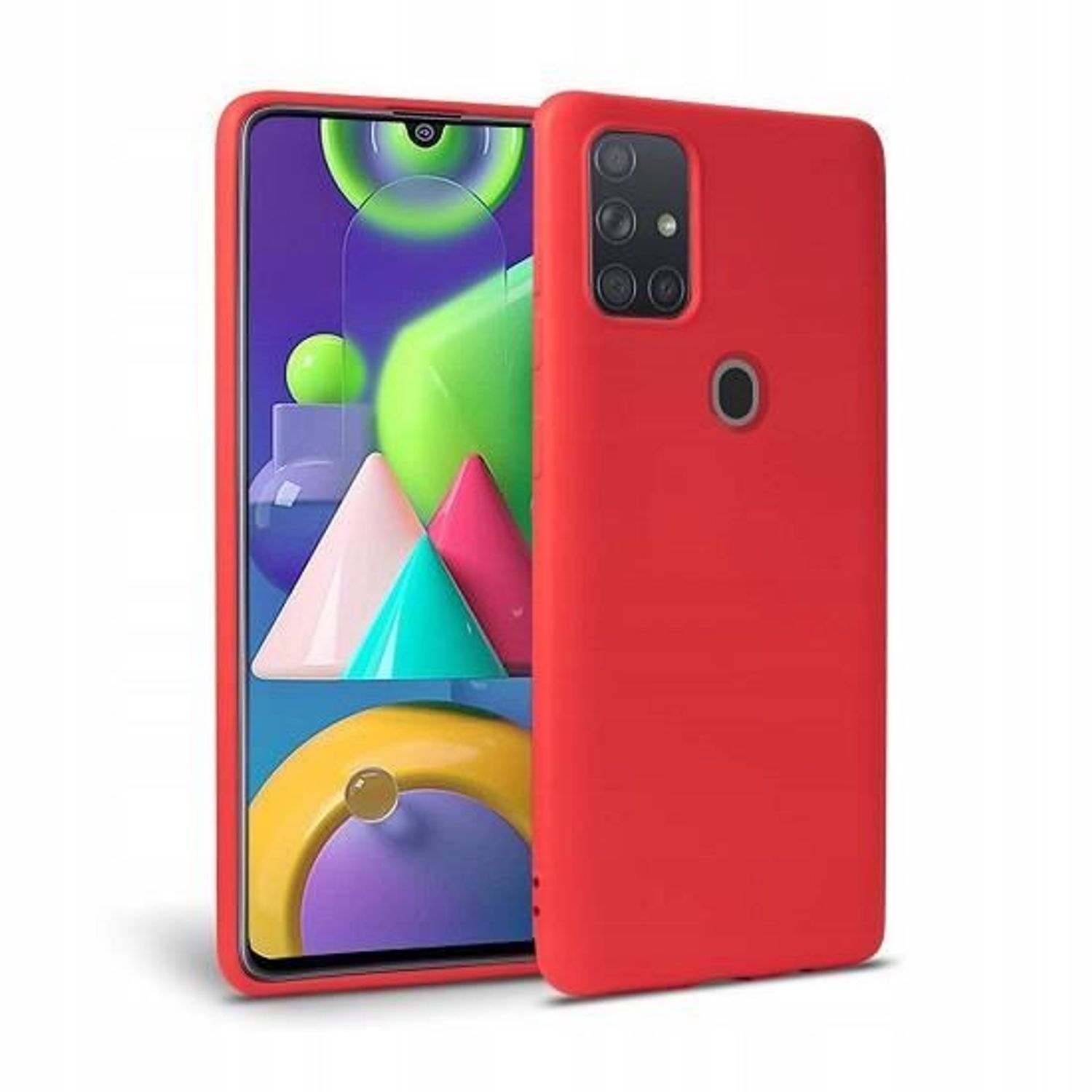 Husa Silicon Samsung Galaxy A21s - Tech-Protect Icon Red fotografia produsului