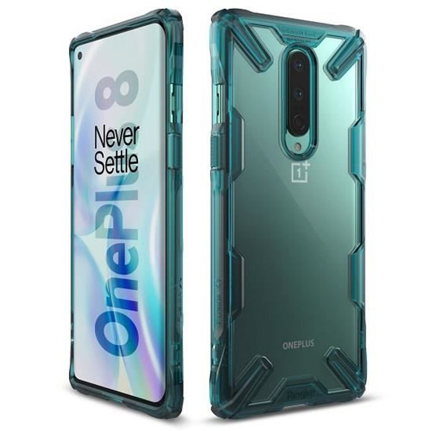 Husa OnePlus 8 - Ringke Fusion-X Turquoise Green fotografia produsului