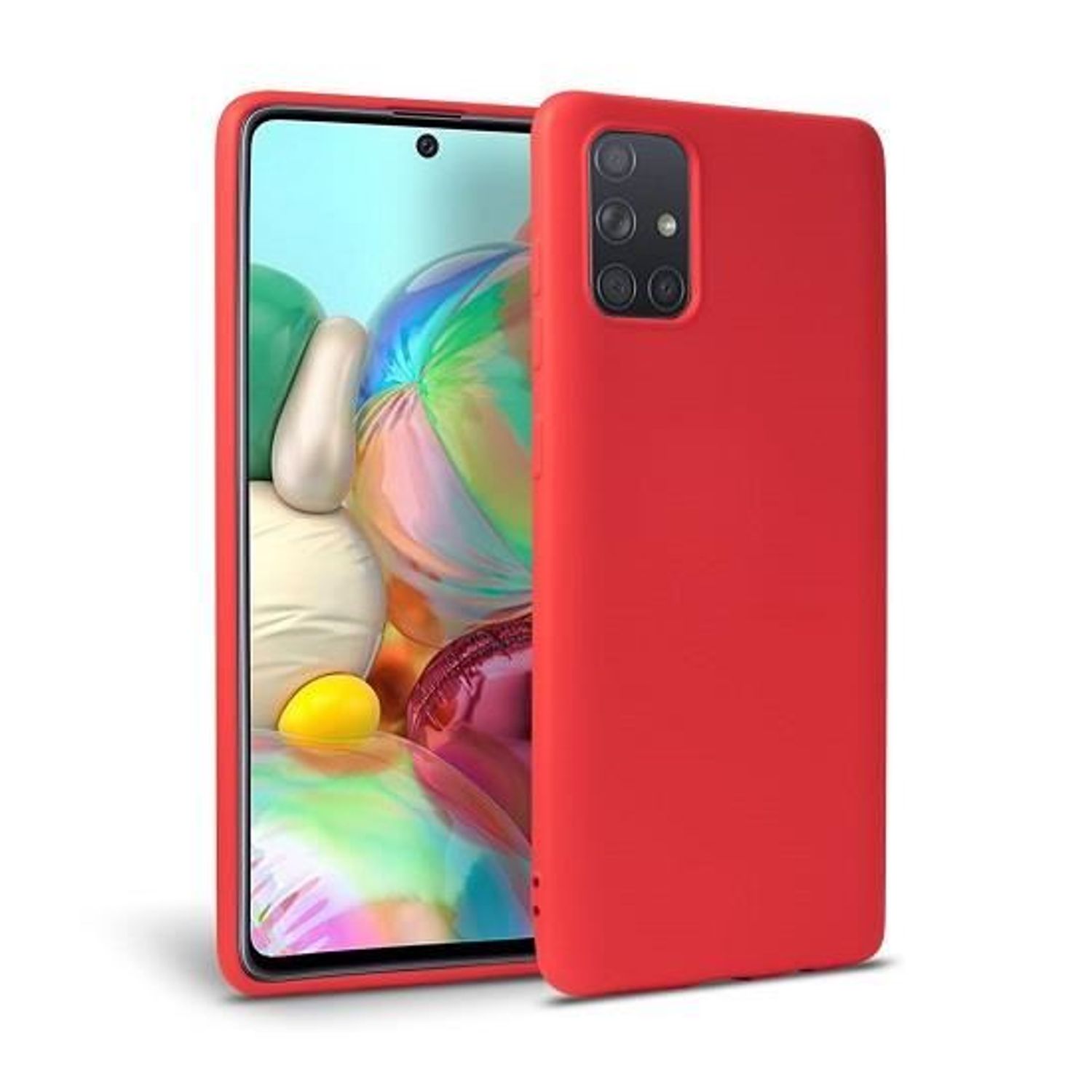 Husa Silicon Samsung Galaxy A51 - Tech-Protect Icon Red fotografia produsului