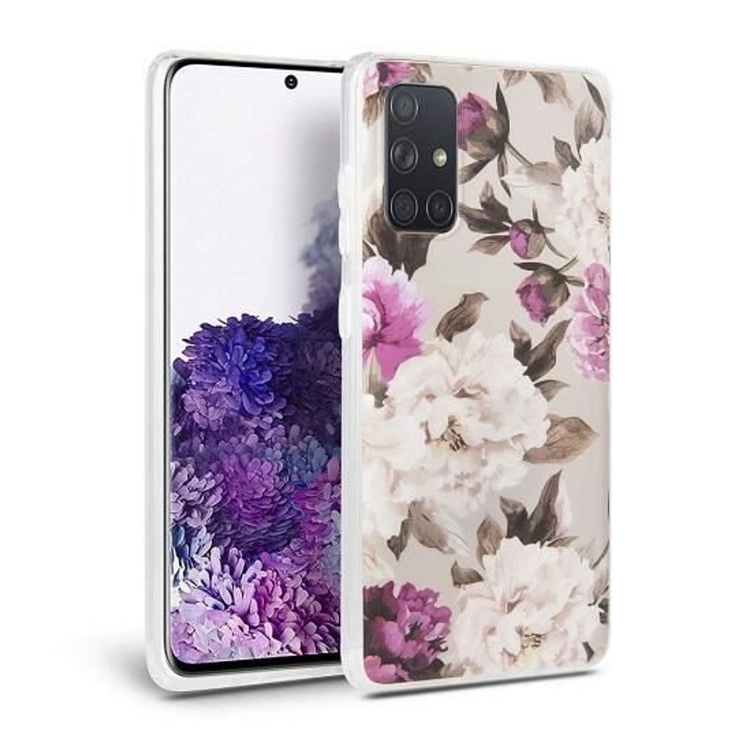 Husa Samsung Galaxy A51 - Tech-Protect Floral Case Bej fotografia produsului
