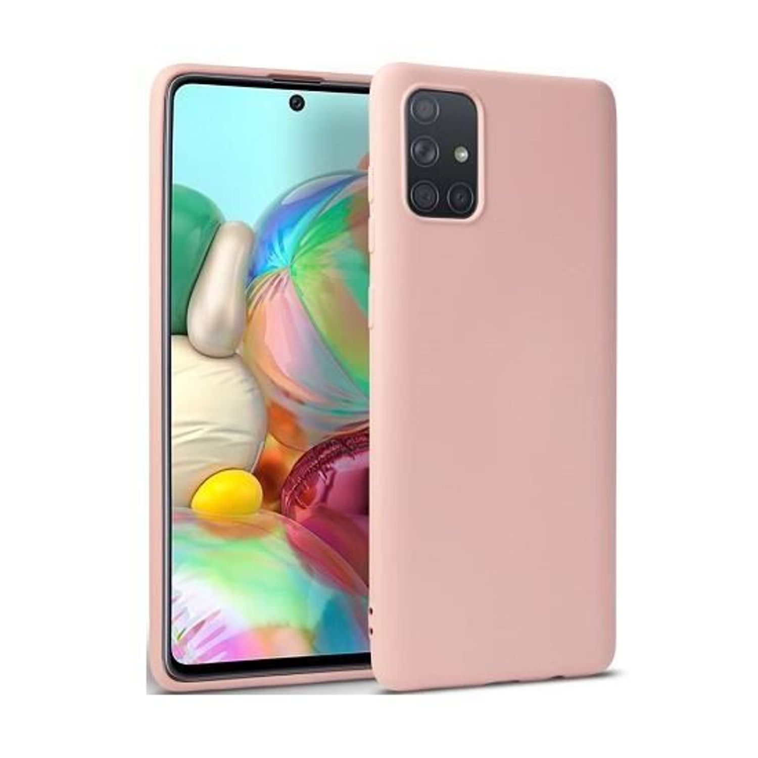 Husa Silicon Samsung Galaxy A71 - Tech-Protect Icon Pink fotografia produsului