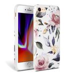 Husa Silicon Apple iPhone 7,iPhone 8,iPhone SE (2020) - Tech-Protect Floral Case Alb fotografia produsului