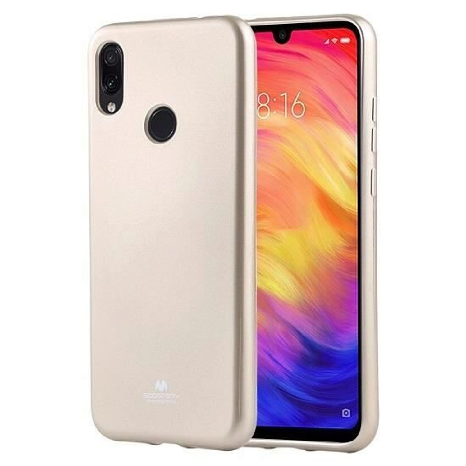 Husa Xiaomi Redmi Note 7,Note 7 Pro - Mercury TPU Jelly Case Auriu fotografia produsului