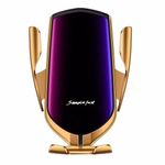 Suport Auto Automatic cu Incarcare Wireless 10W - Iberry Simple Fast Gold fotografia produsului