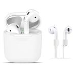 Husa Silicon + Curea AirPods 1/2 - Tech-Protect Strap White fotografia produsului