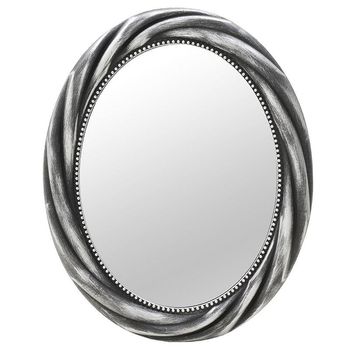 Oglinda ovala Luxurious Silver Black 58 x 73 cm elefant.ro imagine 2022 caserolepolistiren.ro