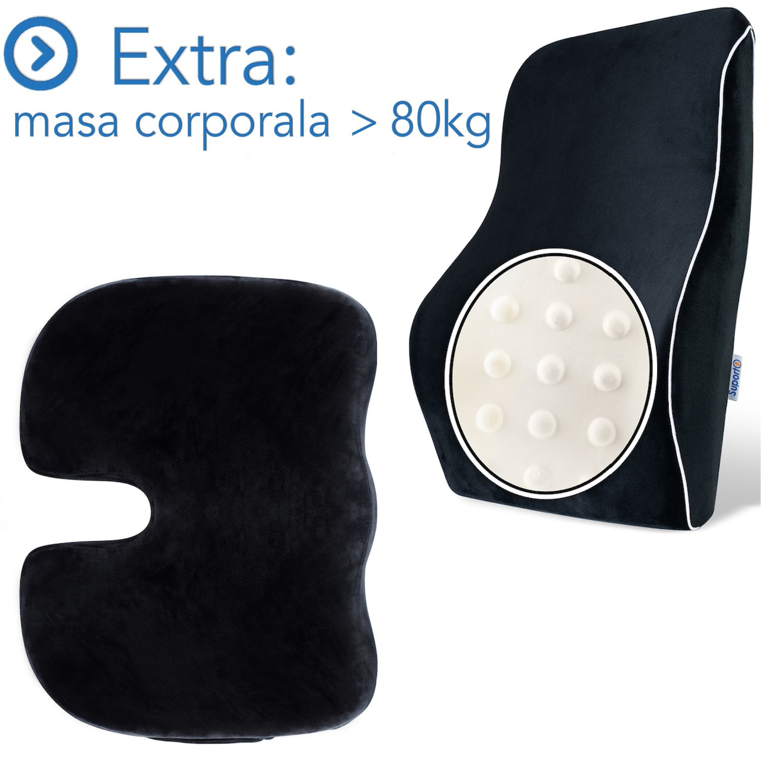 Set perna ortopedica pentru spate si sezut cu spuma de memorie fotografia produsului View 2 L