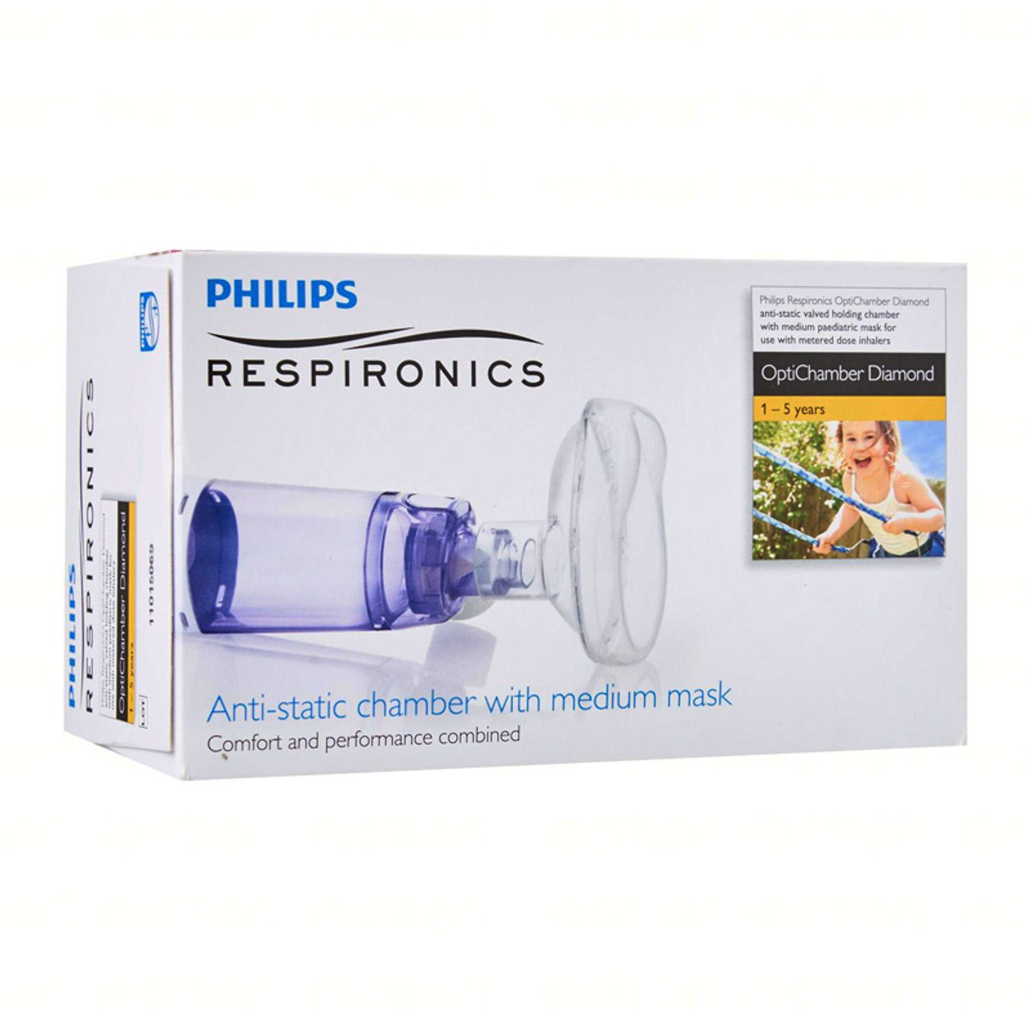 Camera de inhalare Optichamber Diamond, Philips Respironics, cu masca 1-5 ani fotografia produsului View 2 L