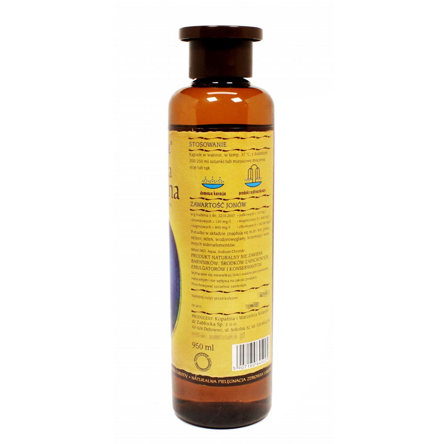 Apa salina termala Zablocka, iodine-bromine 950 ml fotografia produsului View 3 L