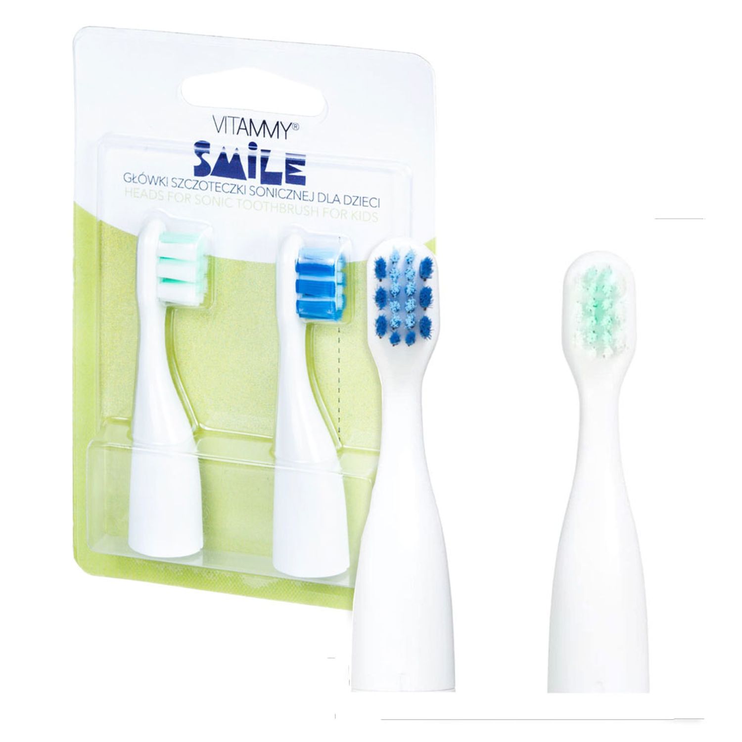 Set 2 rezerve periuta de dinti VITAMMY Smile, Verde-Albastru fotografia produsului View 3 L