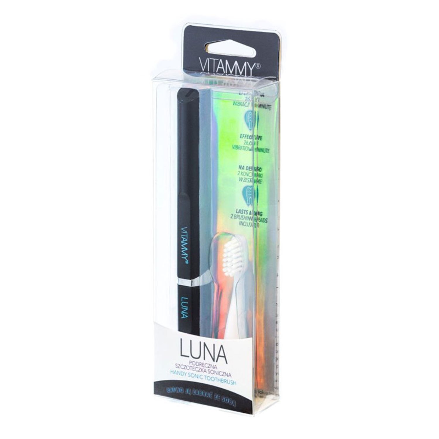 Periuta de dinti electrica VITAMMY Luna, 26000 vibratii/min, negru fotografia produsului View 3 L