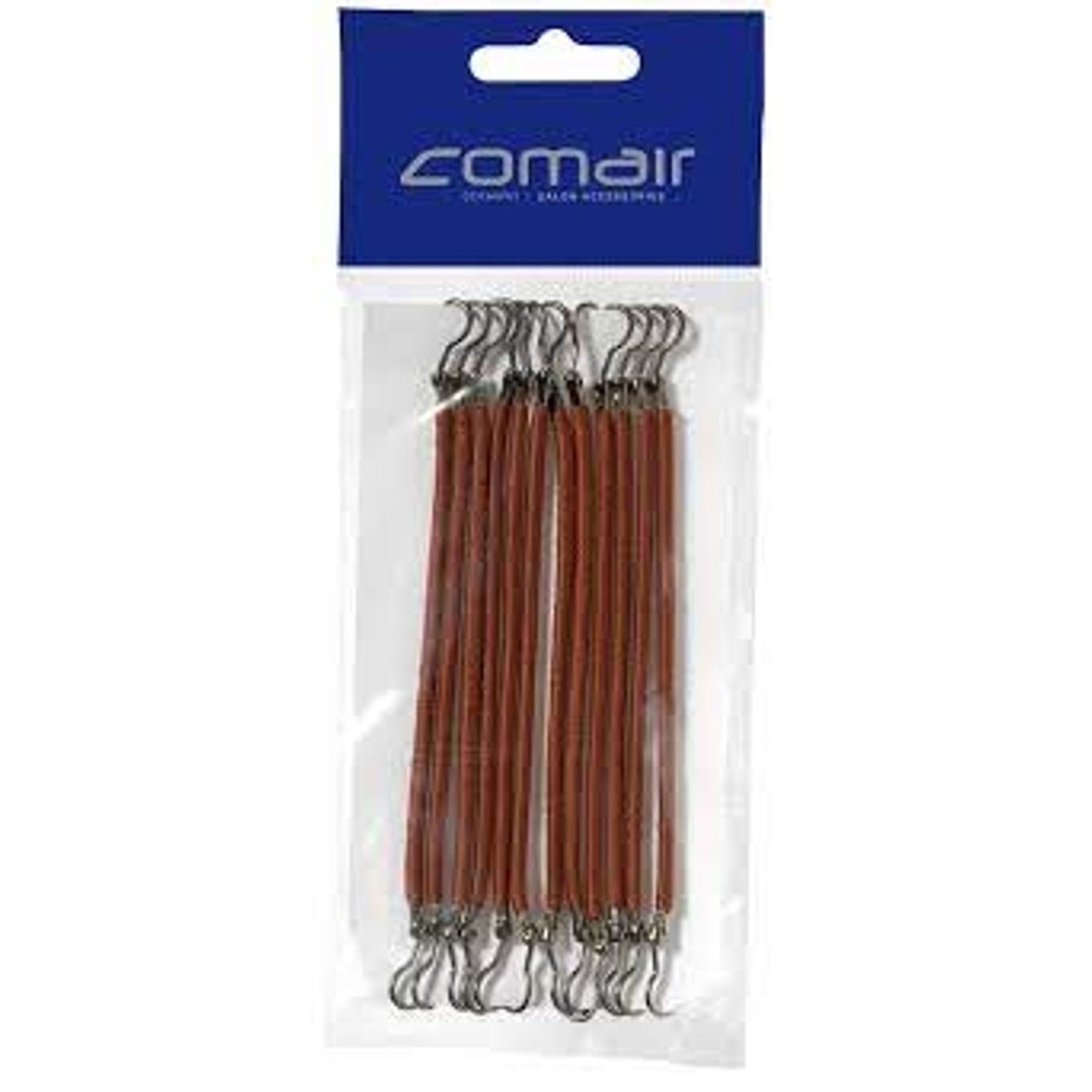 Elastic profesional pentru par cu carlig 100 mm Maro / 12 buc fotografia produsului