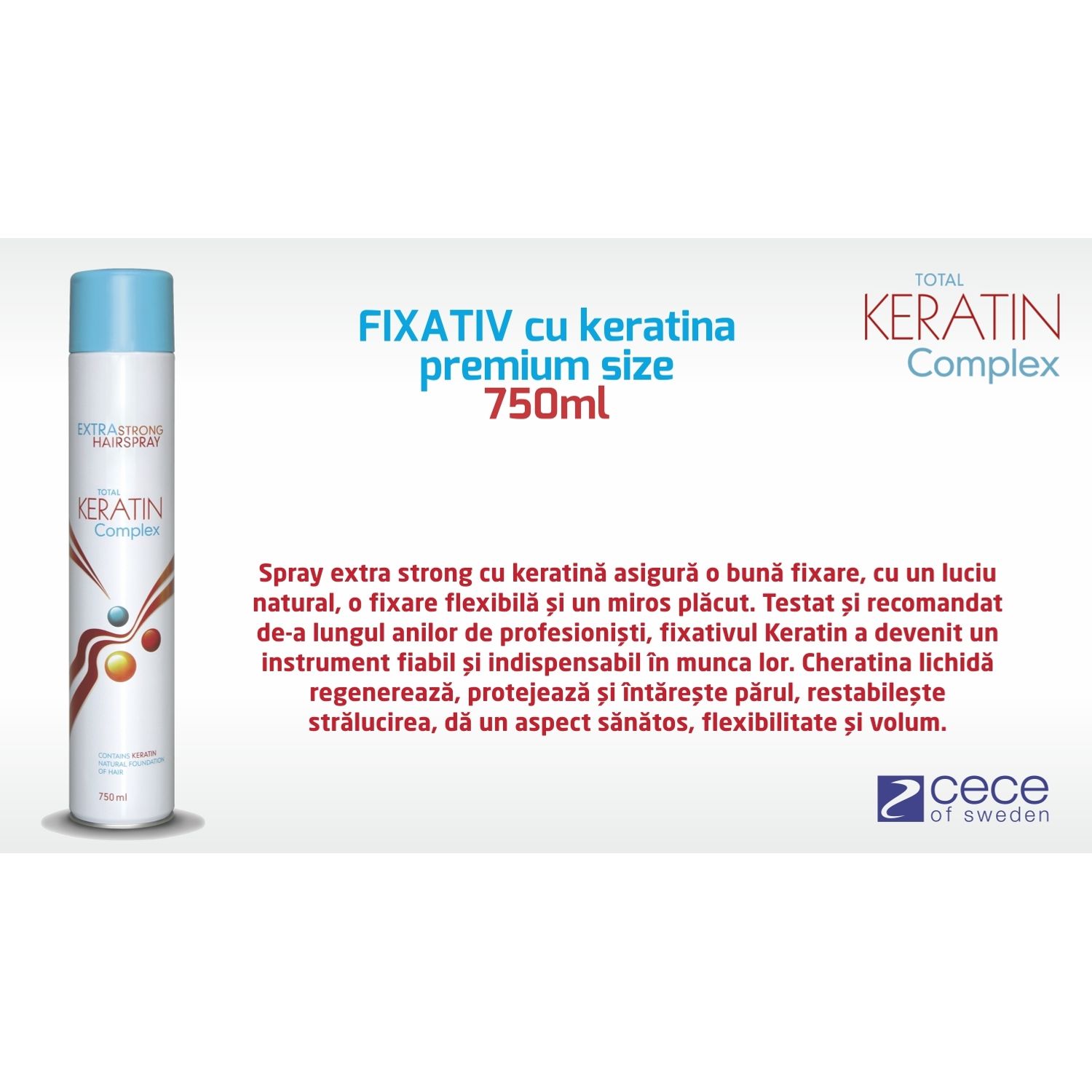 Fixativ profesional cu cheratina fixare puternica / modelare 750 ml /cod.5750 fotografia produsului View 3 L