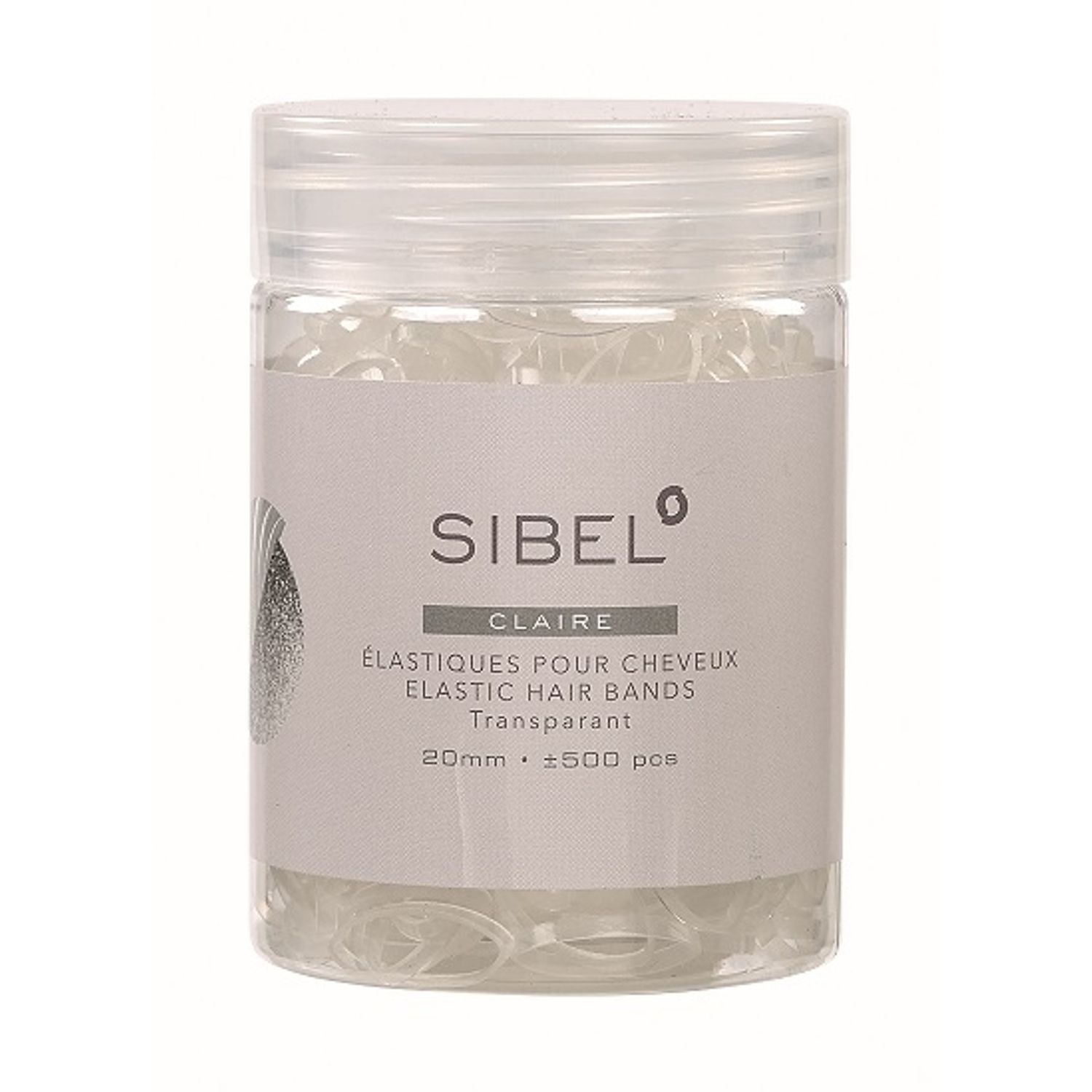 Elastice transparente Claire din silicon pentru par 20 mm500 buc. fotografia produsului