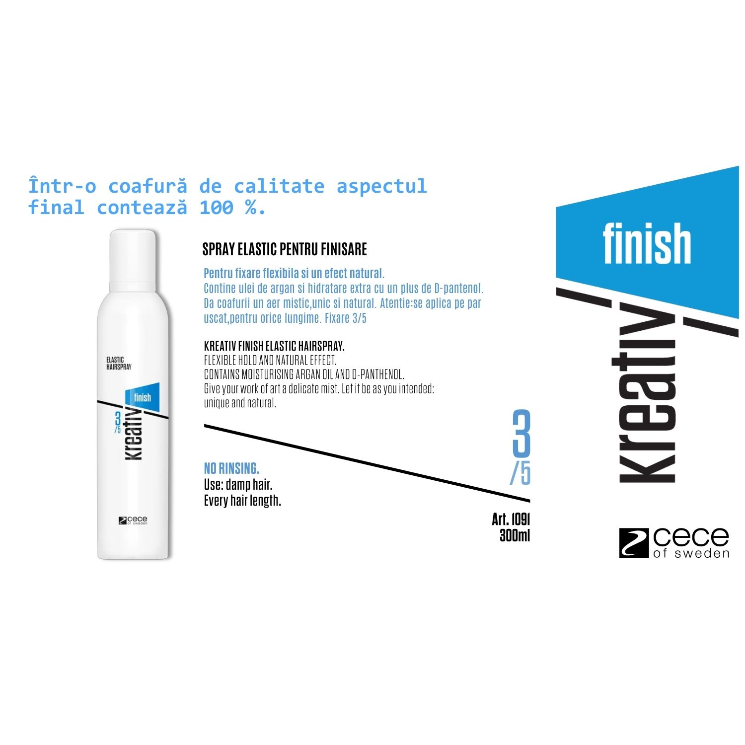 Kreativ Fixare spray de finisare cu fixare elastica 300 ml / cod.1091. fotografia produsului View 4 L