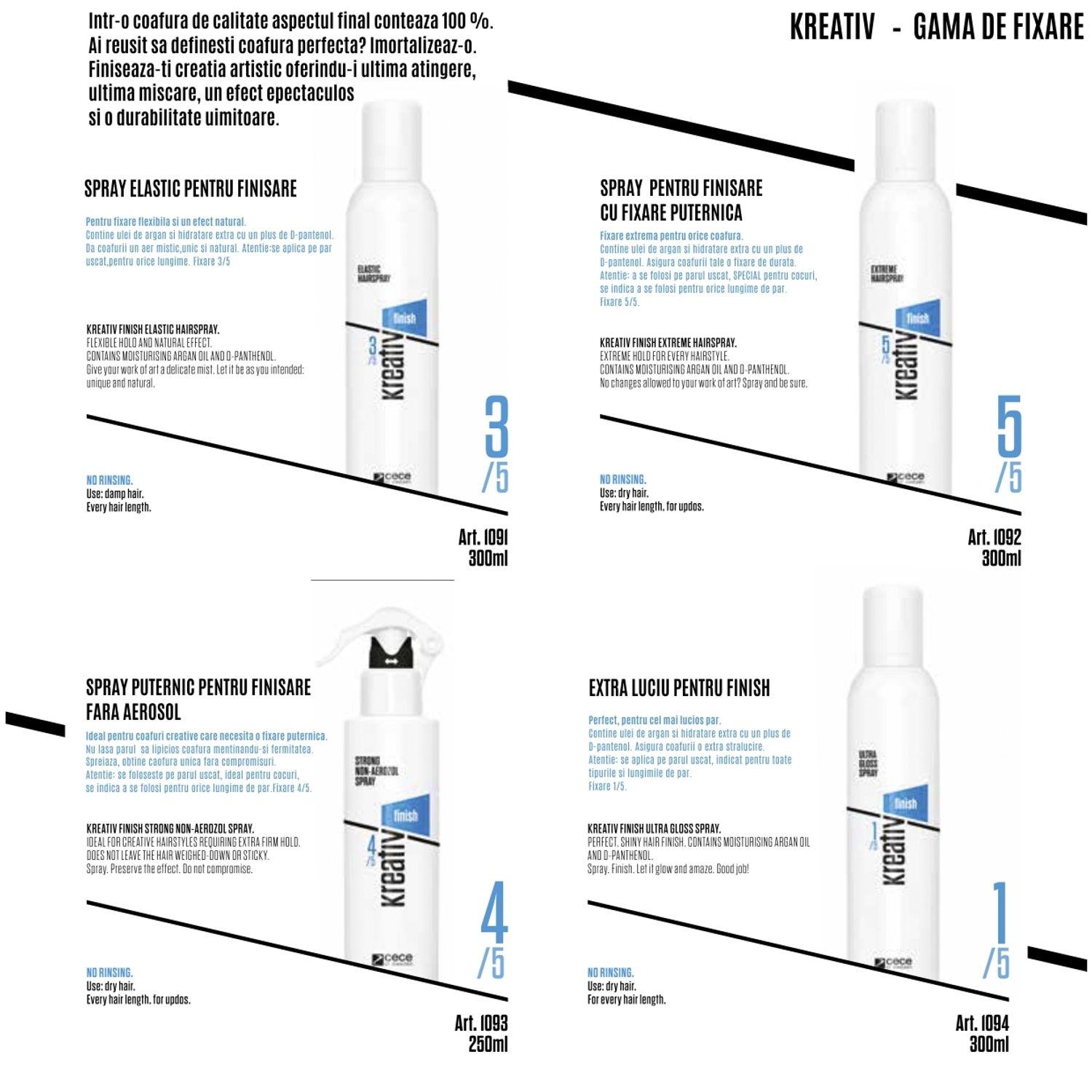 Kreativ Fixare spray de finisare cu fixare puternica +++ 300 ml / cod.1092 fotografia produsului View 5 L
