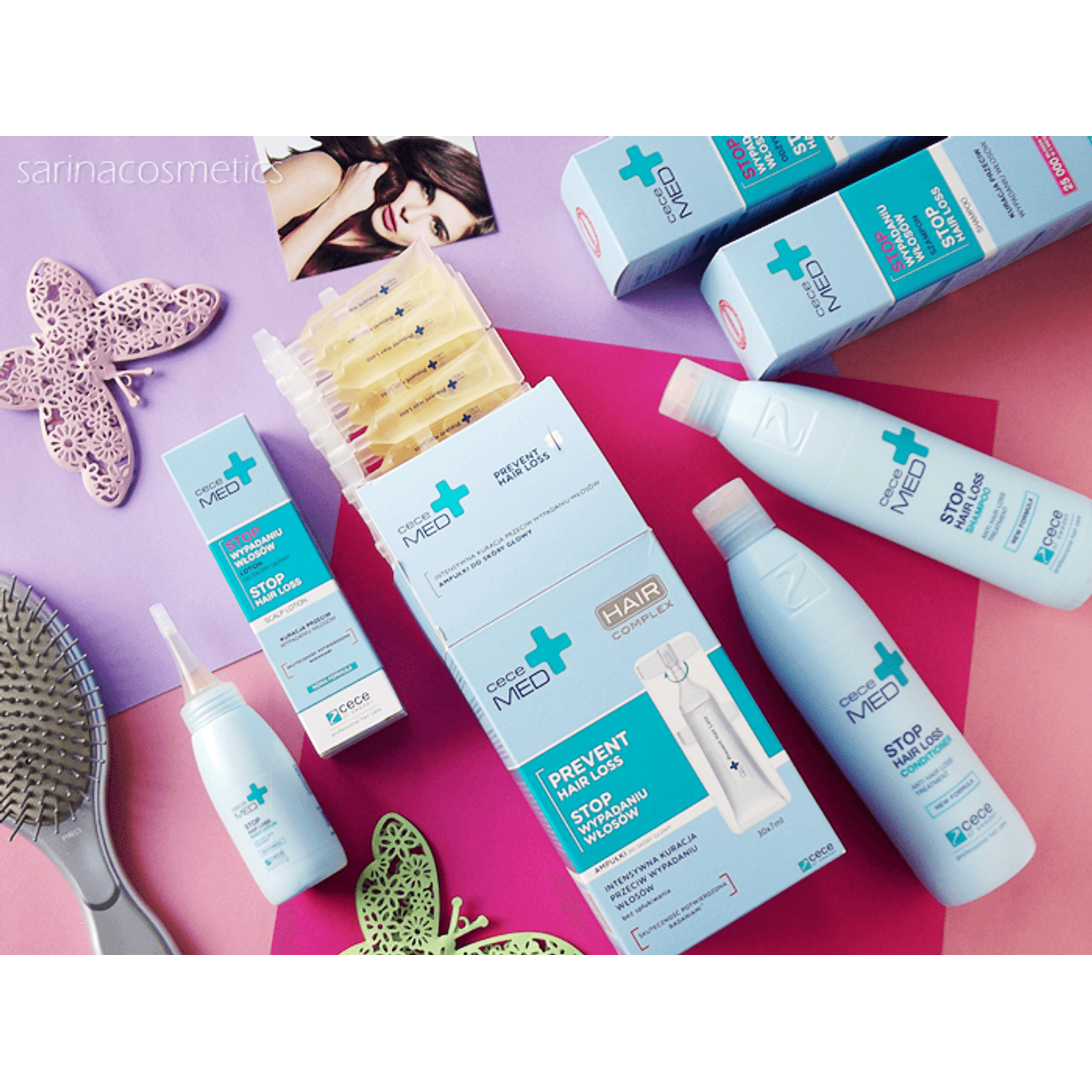 Cece Med sampon medical pentru prevenirea caderii parului 300 ml /cod.3400 fotografia produsului View 6 L