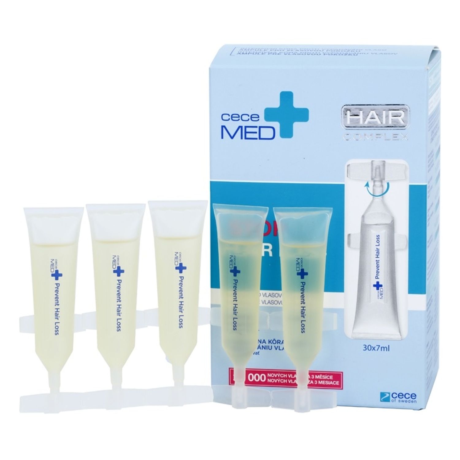 Cece Med fiole concentrate pentru prevenirea caderii parului 30 x 7 ml /cod.3440. fotografia produsului View 5 L