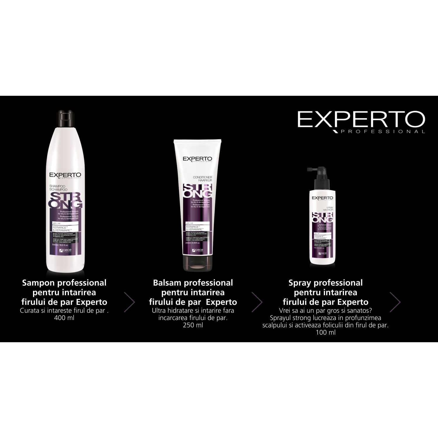 Sampon STRONG Experto Professional pentru intarirea si prevenirea caderii parului 400 ml cod.1241. fotografia produsului View 2 L