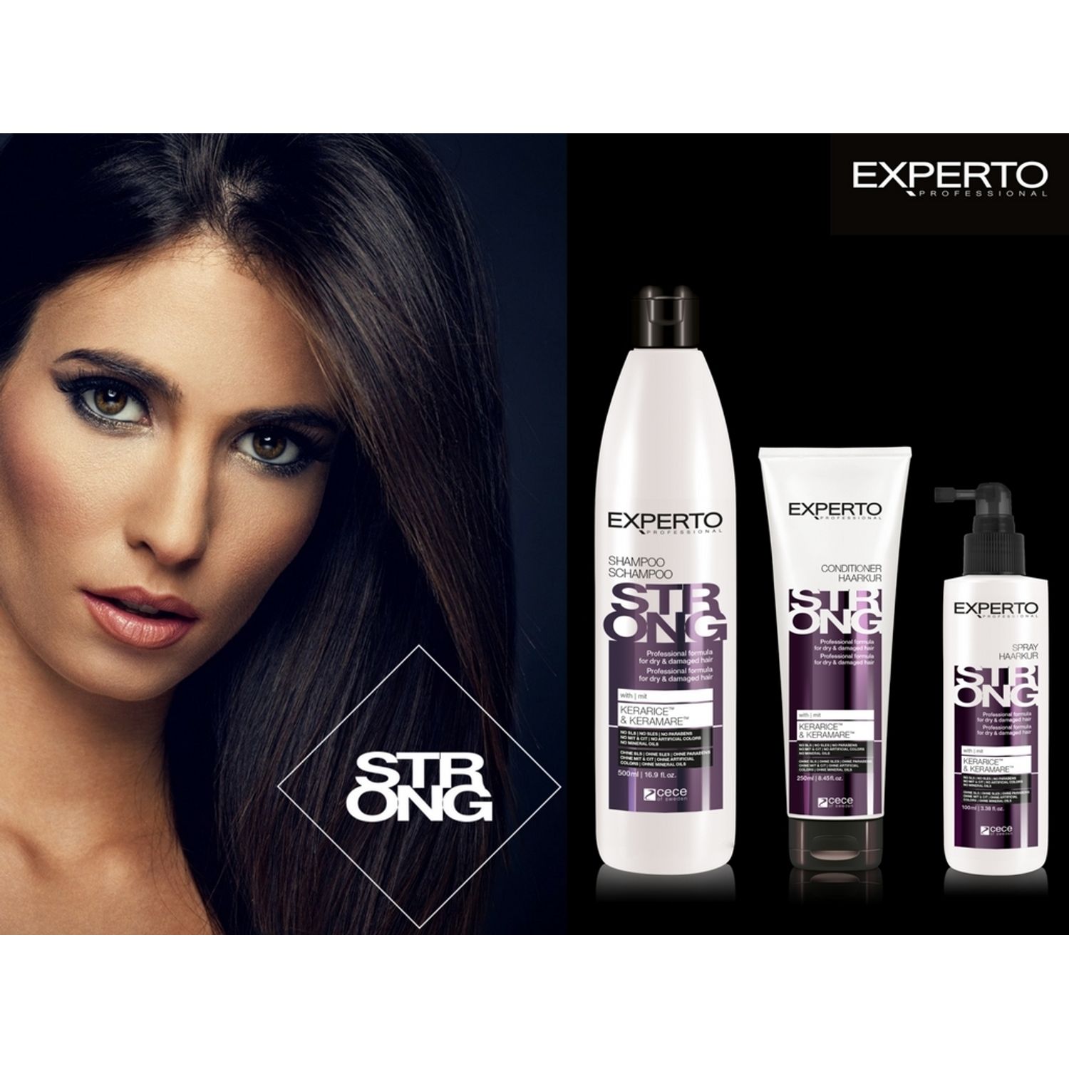 Sampon STRONG Experto Professional pentru intarirea si prevenirea caderii parului 400 ml cod.1241. fotografia produsului View 6 L