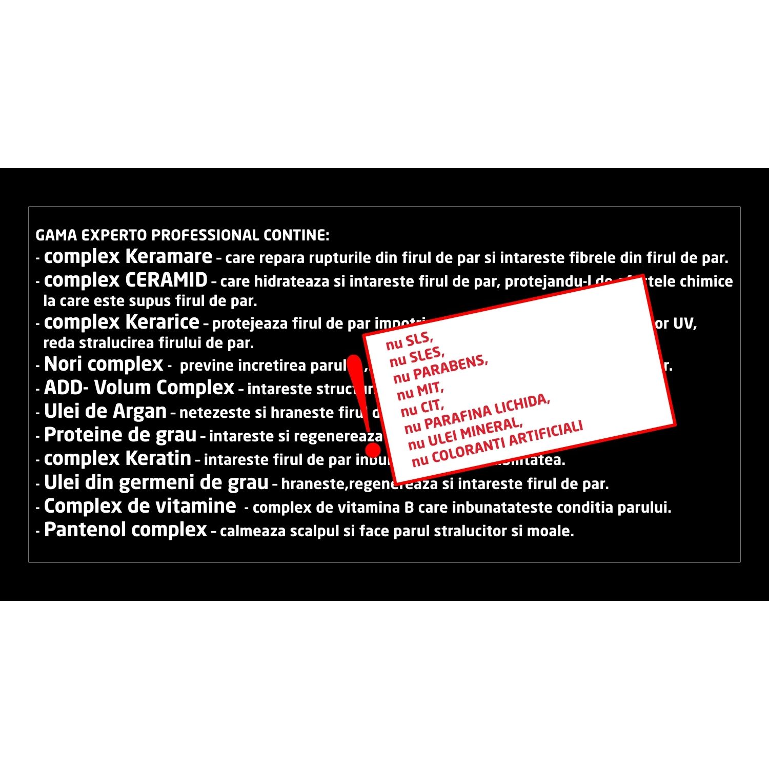 Sampon Experto Professional pentru par fin fara volum 400 ml cod.1230. fotografia produsului View 3 L
