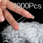 Elastice profesionale pentru par culoare Transparenta , 1000buc fotografia produsului View 9 S