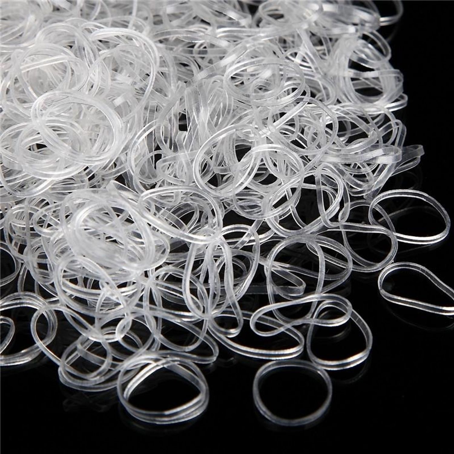 Elastice profesionale pentru par culoare Transparenta , 1000buc fotografia produsului View 5 L