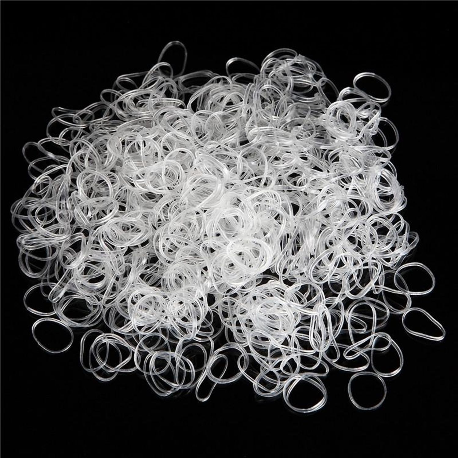 Elastice profesionale pentru par culoare Transparenta , 1000buc fotografia produsului