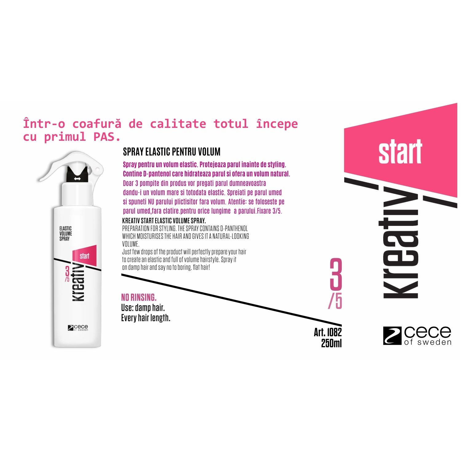Kreativ Start spray de volum elastic 250 ml / cod.1082 fotografia produsului View 2 L