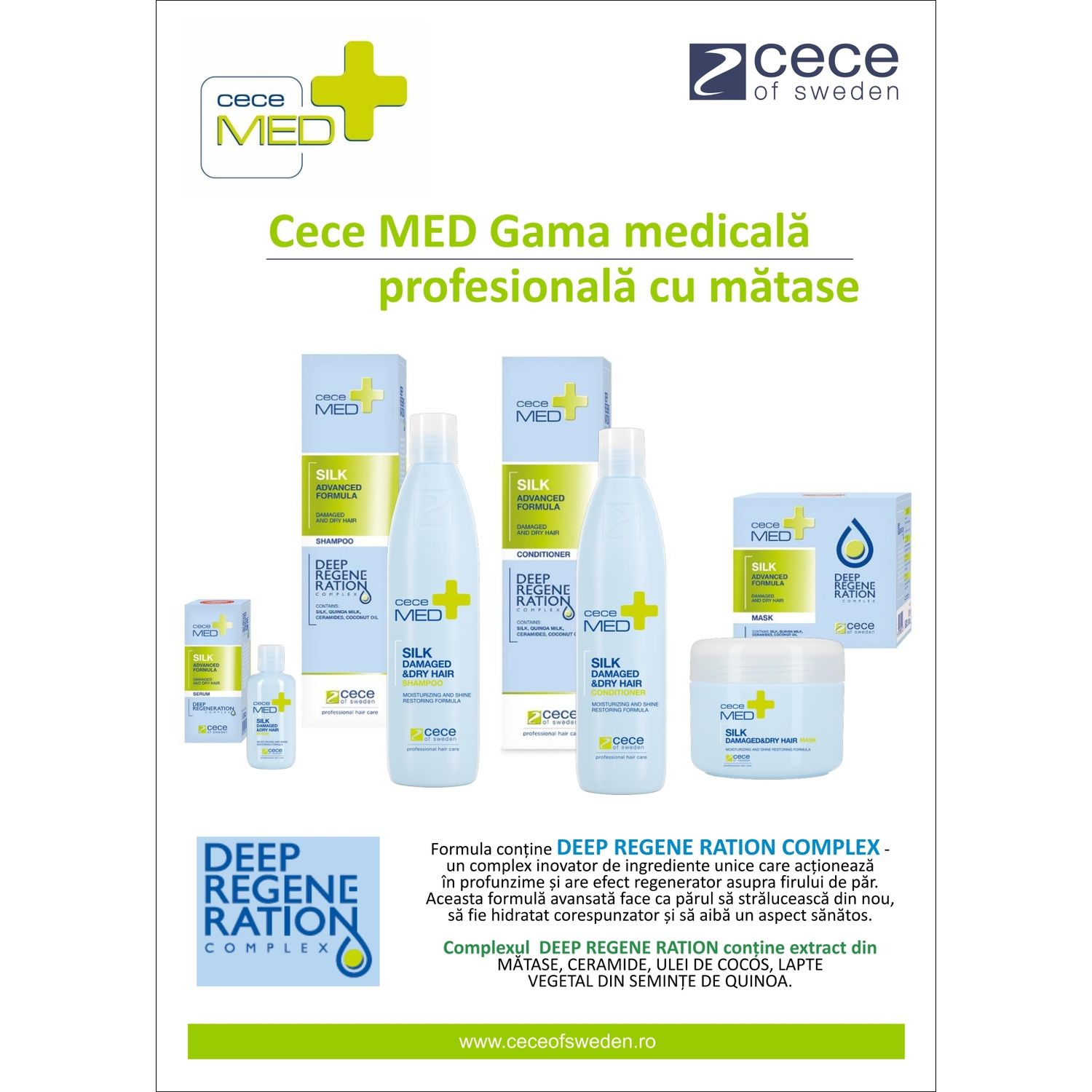 Cece Med balsam cu matase pentru par degradat si uscat 300 ml /cod.3110 fotografia produsului View 7 L